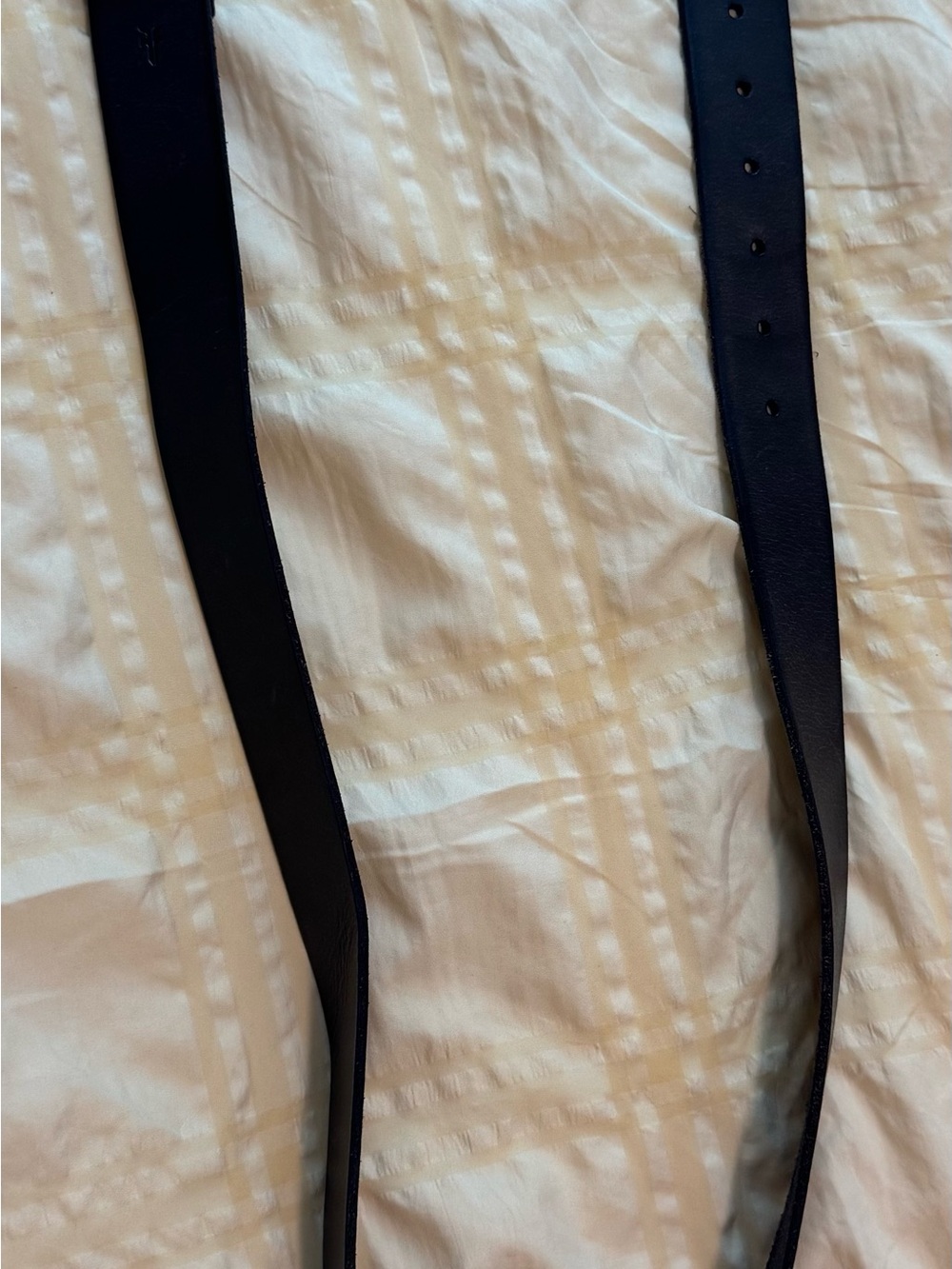 Women’s Frye Black Leather Belt - Classic Strap bronze buckle